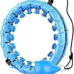 NUREV® Smart Weighted Hula Hoop for Adults | Infinity Fitness Hoop for Women Weight Loss | Plus Size Adjustable Exercise Equipment with 3D Massage | Smart Counter – Home Workout Hula Ring. (Blue)-image-77