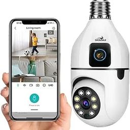 Grousale 2in1 [PTZ + Bullet] Dual Lens/Screen 5+5MP Full HD WiFi Wireless Indoor Camera w/Color Night Vision | PTZ Control | Human Motion Detection|360° View|Two Way Talk | Remote View-picture-2