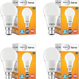 wipro Garnet 9W LED Bulb for Home & Office |Cool Day White (6500K) | B22 Base|220 degree Light coverage |4Kv Surge Protection |400V High Voltage Protection |Energy Efficient | Pack of 4-image-52