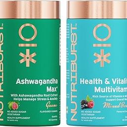 Nutriburst Daily Vitality Combo: Multivitamin Gummies for Complete Nutrition + Ashwagandha Gummies for Mind Relax & Energy Boost | Supports Wellness, Immunity & Balance | No Added Sugar (Pack of 2X60)-image-47