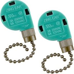 Cenipar ZE-268s6 Ceiling Fan Switch Zing Ear Bronze Pull Chain 3 Speed 4 Wire (2 Pack) for Ceiling Fans, Wall Lamps, Cabinet Light-image-71