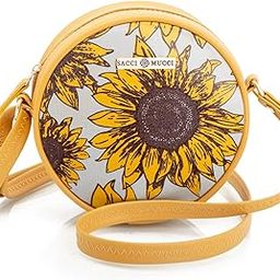 Women's Full Moon Trendy Round Sling Bag Handmade Bags for Females - Vegan Leather and Coated Cotton Canvas Fabric Lightweight and Durable-image-117