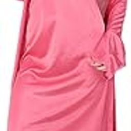 Women's Satin Nightgown and Robe Set, Long Length with Lace Detail, Pink (Pink., M)-image-58