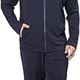 Plus Size Men Winter Zipper Sports Gym Track Suit Set-image-99