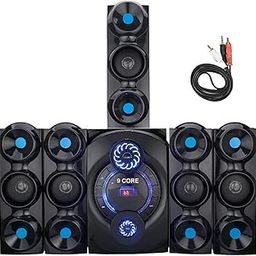 Black Commando Home Theatre 5.1 Channel or Wall Mount Satellites. 6 inch subwoofer Multimedia Connectivity Bluetooth,Fm,USB,Aux. Compatible with Smart tv,Laptop,Smart mobiles,Gaming Console etc-image-96