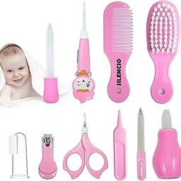 KTBN Baby Grooming Kit, 10Pcs Newborn Baby, Toddler, Kids Care Accessories Set, Portable Infants Care Kit Ideal for Travelling & Home Use (Set of 1), Multicolor-image-67