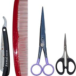 BarberSharp 6" Shear Scissor Salon Barber Hair Cutting Hairdressing Tool Scissors Beard Trimming Made Up Of Funner Steel [FREE RAZOR AND COMB]-image-73