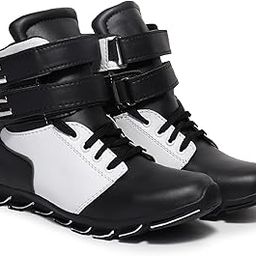 Street Style High Top Fashion Sneakers & Dancing Shoes/Casual Shoes for and Boys' | Ankle Casual Shoes for Men Latest | Motorcycle Riding Boots |Bike Riding Biker Boots.-image-66
