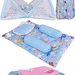 Bantoo Baby Bed New Born Baby Bedding Set | Baby Carry Bag | Baby Beds | Mattress | Mosquito Net | Infants | Gift Combo (0-6 Months)-image-9