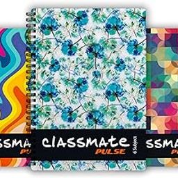 Classmate Pulse Notebook - 300 Pages | Single Line | 26.7cm x 20.3cm | Wiro Binding | Multicolor | Pack of 3 Notebooks | Ruled Notebook for Students-12
