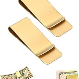 2 PCS Cash Clip, Money Clip, Money Clips for Cash, Golden Money Clips, Ideal for Home, School, Office, and Outdoor Use, Perfect for Used for Holding Cash, Cards, Documents (Golden)-image-83
