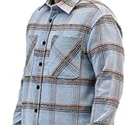 snitch Cotton Blend Light Blue Checks Double Pocket Flannel Overshirt-picture-42