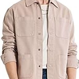 Beige Multi Pocket Snap Button Relaxed Fit Jacket-image-20