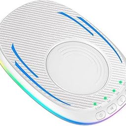 VKAROOD Ultra Slim Mouse Mover Device Undetectable with Timer, Ultra Silent Mouse Jiggler with ON/Off Switch, Mouse Shaker with Breathing Light Mouse Wiggler to Keep Computer Alive (White)-4
