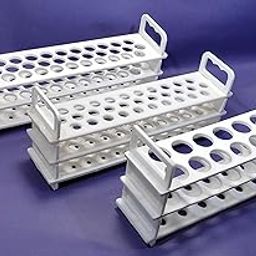 Test Tube Stand 3 Tier 31 holes 13 MM, 16MM and 12 holes 25 MM Moulded in Polypropylene (pack of 3)-17