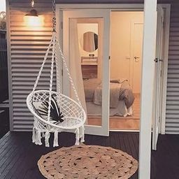COSKIRA Hammock Chair with Fringe Tassels,Exquisite Dreamy Round Hanging Chair,Cotton Rope Macrame Swing Chairs for Indoor/Outdoor Bedroom Patio Deck or Garden,Handwoven Hammock Hanging Chair Swing-image-15