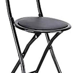 craftspen Multifunctional 18-Inch Folding Chair, Easy to Carry & Store for Home Namaz and Outdoor Use (Metal) Black (1pc)-image-74
