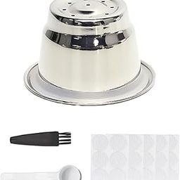 33PCS Reusable Coffee Pods, Stainless Steel Capsule with 30 Foil Seals, Brush and Spoon Included, Compatible with Most Coffee Machines, Durable Design for Home & Office Use-image-49