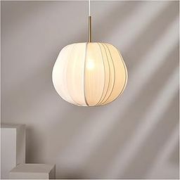 FIG Living Berlin Pendant Lamp (Off-White) | 37 x 37 x 31 cm | Best for Living Room, Bed Room, Dining & Study | Handcrafted Fabric with Soft Diffused Glow | Japandi Hanging Light | Ceiling Chandelier-image-35