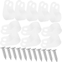 TINEASUR Rope Light Clips Wall Cord Clips Stainless Steel Screws Easy Install Cable Clamps for Christmas String Lights Organization-image-4