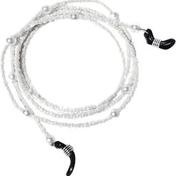 modisch handmade glasses chain, Spectacle Cord with 100 cm Length Sunglass Strap,White Beads with Transparent moti Sunglasses Spectacles Chain [JC-1403-White]-image-89