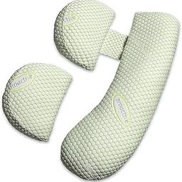 CozyCrest Pregnancy Pillows for Sleeping, Maternity Pillow, Pregnancy Body Pillow Support for Back, Legs, Belly, HIPS of Pregnant Women, Detachable and Adjustable with Pillow Cover-image-95