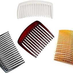 Plastic Hair Comb slide Clip Hairpin Side Combs Pin Multipattern & color for Women and Girls - Pack of 4-71