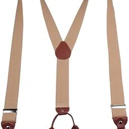yashidun Men's Buckle Suspenders with Four Clips Adjustable Strap Y Back Suspender-picture-9