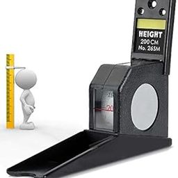 Gadget Hero's Height Measuring Scale Tape Measure Stature Meter 200cms=78inch/2M Wall Mounted. Ideal for Home, Office, School Or Doctors Clinic. Black-image-19
