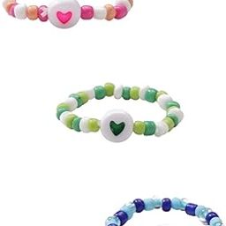 Rings for Women and Girls Handmade Adjustable Rings | Multicolor 3 Pcs Beads Ring Set Knuckle Finger Stackable Band Ring | Birthday Gift For Girls and Women-3