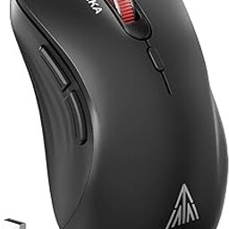 SOLAKAKA SM66 Silent Gaming Mouse,Dual Mode BT5.0/2.4GHz Wireless Gaming Mouse,Adjustable 4200 DPI Wireless Mouse Rechargeable,Gaming Mice for Gaming Office PC Mac Laptop Desktop (Black)-3