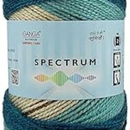 Ganga Spectrum Soft Shaded Acrylic Yarn Hand Knitting Wool I Crochet Hook Needle Thread (400 gm/1ball 100 gram Each) Shade no-814202-16