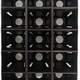 WE Hydroponics Seedling Tray, Germination Tray, Seed Grow Tray, 15 Cells Nursery Tray | Pack of 1 Tray | Reusable, Square, Black-24
