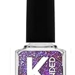KINDED Nail Paint Long Lasting Lacquer Nail Art Nail Polish Enamel Nail Polish Glitter Topper Coat for Girls Women (9 ml, Glittery Finish, Shade 41 Sparkle Orchid)-image-1