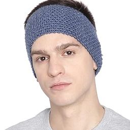 Headband Earwarmers for Winters | Handmade with Woolen Unisex Earwarmer Earmuffs Earcap Earcover Soft Headwrap Warm Winter Accessories (denim blue 300)-image-89