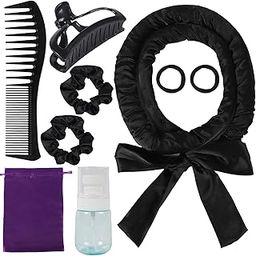 Heat Less Curling Rod Headband, No Heat Hair Curlers to Sleep in, Overnight Curls, No Heat Hair Curling Ribbon, Satin Heat Less Curling Set for Long Hair-image-21