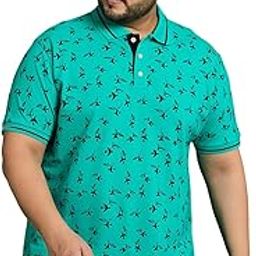 Plus Size Men's Regular Fit Printed Polo Tshirt-image-17