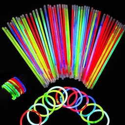 Pop The Party Glow In The Dark Neon Bands - 15 Pcs Glowing Sticks With Connectors | Radium Sticks For Dj Party | Halloween-30