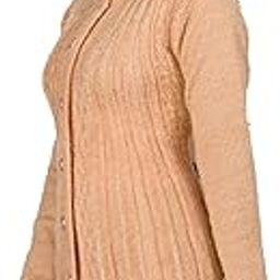 Lady Willington Women Woolen Round Neck Self Design Long Cardigan Shrug Heavy Rainbow Cardigan Winter Wear Pure Wool Cardigans for Women Long Cotty Fully Warm Cardigans Free Sizes-image-83