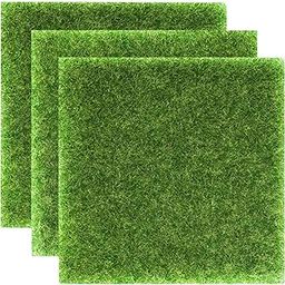CALANDIS™ Grass Rugs Fake Grass Turf Patch Kit for Chicken Coops Realistic Accessories 30x30cm 3Pcs-image-6