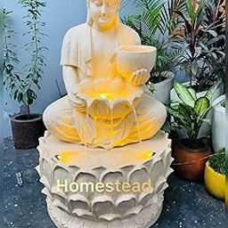 Homestead Decore Solution Bowl Buddha Water Fountain for Home Decor & Living Room | Big Water Fountain for Offices & Home Decoration | Buddha Water Fountain Big Size-image-24
