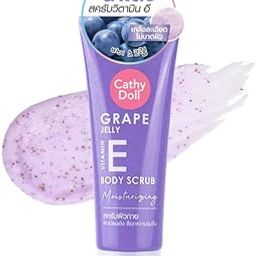 Cathy Doll Grape jelly vitamin E body scrub Whitening, Exfoliating Body Scrub for Smooth, Firm Skin Deep Cleanse & Revitalizes Skin Texture (320g,Grape Jelly)-image-97