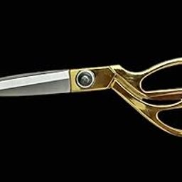 Loyalmart 10.5 Inch Tailoring Scissor – Golden Coated Brass Handle, Stainless Steel Blade Heavy Duty Scissors (Set of 1, GOLDEN, 10.5 Inch)-image-87