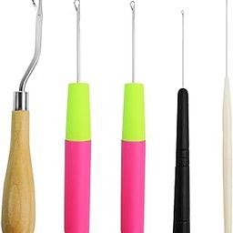 5 Pcs Crochet Set, Crochet Hook Set, Crochet Yarn Set Knitting Tools Feature Exquisite Appearance and Convenient Design Made of High-Quality Materials and Easy to Operate-picture-29