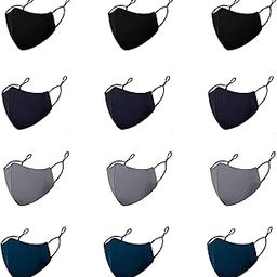 ADWIT Dark Colour Mix Reusable, Washable Designer Fabric Cotton 4 Layer Face Mask with Adjustable Earloop, Ear Saver Strap, Melt Blown Filter for Men & Women-43