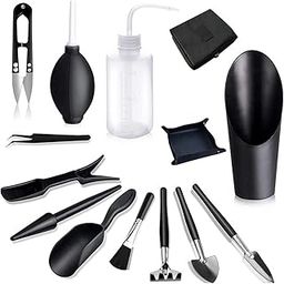 HASTHIP® 14pcs Gardening Tools Kit with Storage Bag & Mat, Plant Tools Kit for Home Gardening Agricultural Tools for Small Plants, Transplanting, Seedling, Succulent Planting-image-31