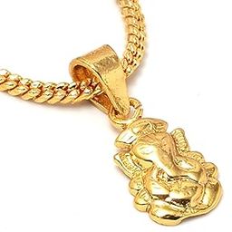 JewarHaat Pendant Ganesh Ji Locket Chain Gold Plated Long Size Jewelry for Men Women, Boys Girls, Unisex-image-98