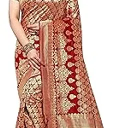 sidhidata Women's Jacquard Silk Saree with Blouse Piece-picture-21