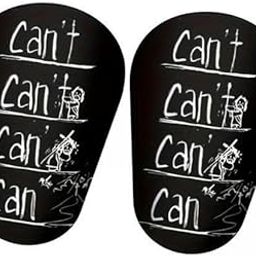 THE STYLE SUTRA® 4x2x Mini Soccer Shin Guards Football Training Shin Guards for Kids Boys Girls XS Black White Letters | Sporting Goods | Team Sports | Soccer | Clothing, Shoes & Accessories-5