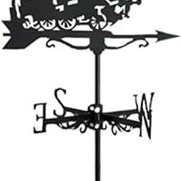 CALANDIS™ Locomotive Metal Weathervane Wind Direction Indicator for Lawn Porch Cottage | Weathervanes | Garden Dacor | Yard, Garden & Outdoor Living-image-73